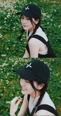 白露双麻花辫可爱打扮笑容甜美户外写真手机壁纸图片