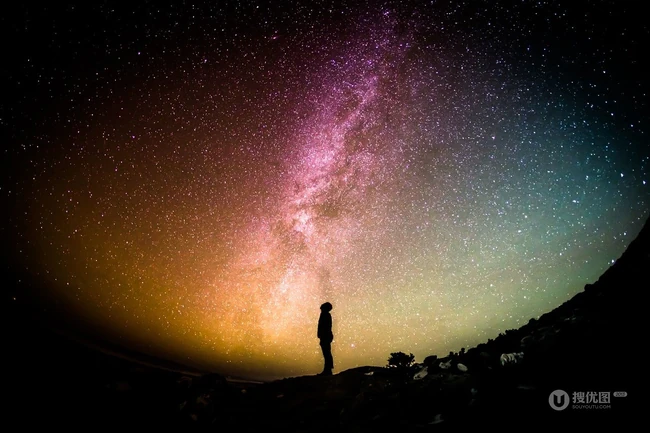 浩瀚的银河，星空，宇宙 星光点点唯美意境背景图片