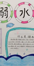 珍爱生命防溺水，小学生所画的简单好看防溺水手抄报作品图片