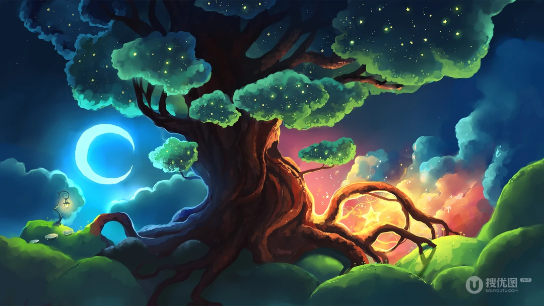 星空壁纸，动漫少女，女孩，星空，夜空唯美动漫星空场景图片