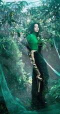 刘亦菲森系雨林风格唯美时尚杂志写真照