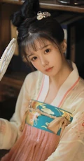 古装发髻，汉服打扮少女萌妹温婉娇滴滴可人复古写真照片