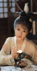 古装发髻，汉服打扮少女萌妹温婉娇滴滴可人复古写真照片