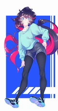 令人眼前一亮的女生夏日单品，热裤着装的动漫少女高清优美图片