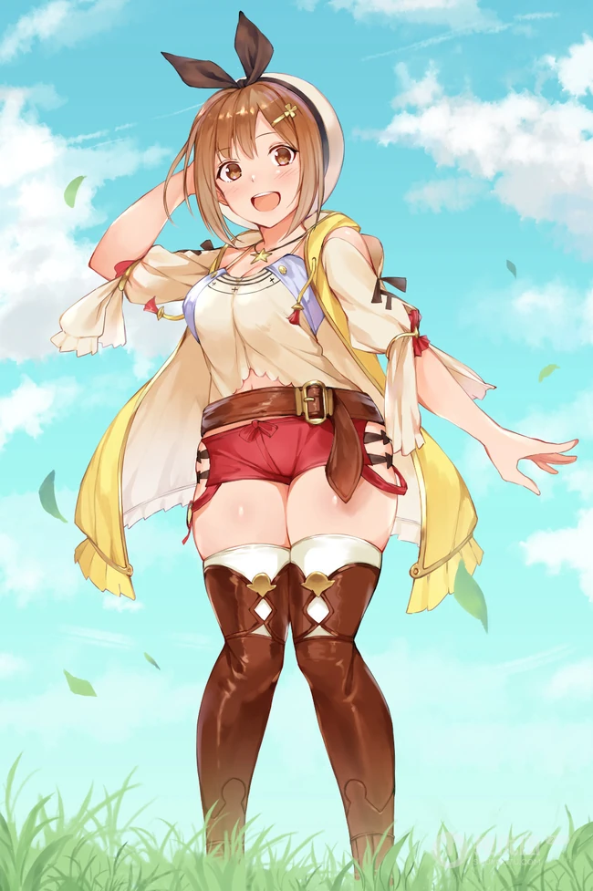 令人眼前一亮的女生夏日单品，热裤着装的动漫少女高清优美图片