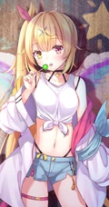 令人眼前一亮的女生夏日单品，热裤着装的动漫少女高清优美图片