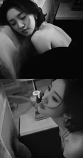 唐艺昕气质优雅露肩装礼裙黑裙穿搭户外写真美照