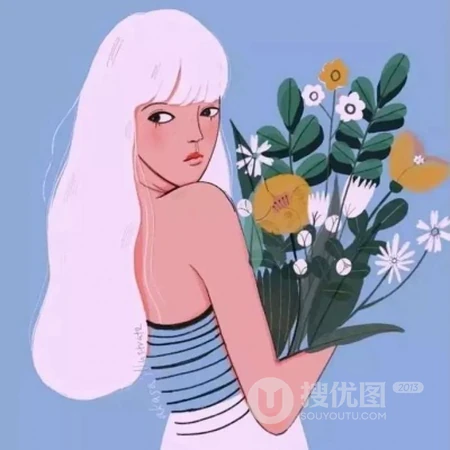 独一无二，与众不同 个性且有气质的手绘插画女生头像动漫图片