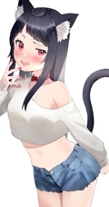 漂亮的美甲，做着不同美甲的动漫少女精选高清可爱图片