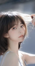 就喜欢短发女孩，高颜值粉嫩美女短发小姐姐超美户外街拍手机壁纸图片