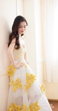 angelababy气质优雅繁花纱裙邂逅绚丽盛夏写真图片