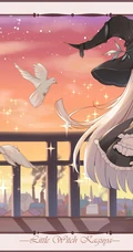 魔法少女图片，戴着魔法帽 不同风格的动漫魔法少女高清插画图片
