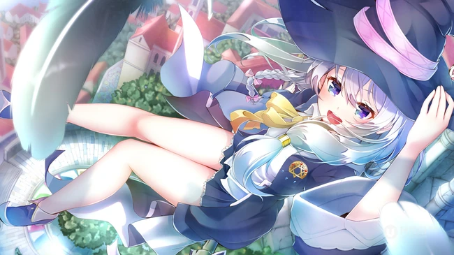 魔法少女图片，戴着魔法帽 不同风格的动漫魔法少女高清插画图片