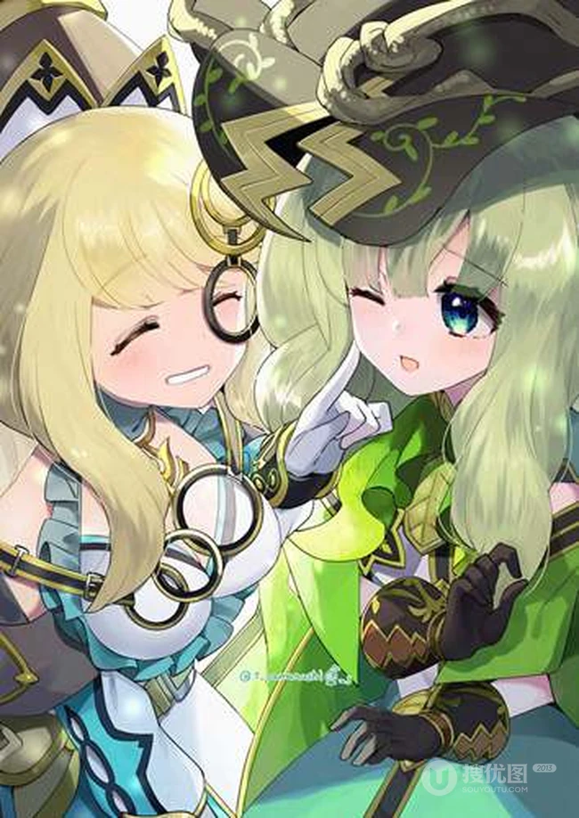 魔法少女图片，戴着魔法帽 不同风格的动漫魔法少女高清插画图片