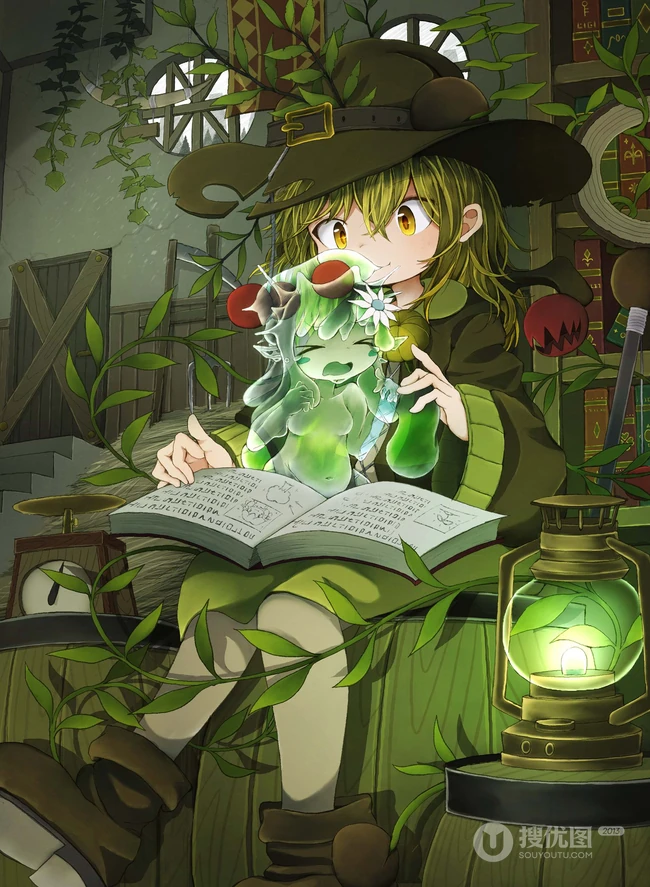魔法少女图片，戴着魔法帽 不同风格的动漫魔法少女高清插画图片