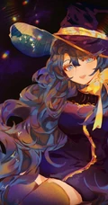 魔法少女图片，戴着魔法帽 不同风格的动漫魔法少女高清插画图片