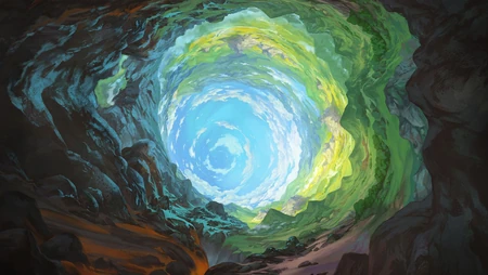 旋涡，深渊，传送门，玄幻科幻场景插画壁纸图片