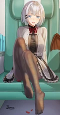 白色短发女仆装，学生装动漫少女 《侦探已经死了》人物希耶斯塔高清插画作品图集