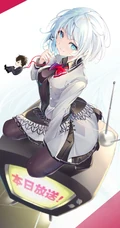 白色短发女仆装，学生装动漫少女 《侦探已经死了》人物希耶斯塔高清插画作品图集
