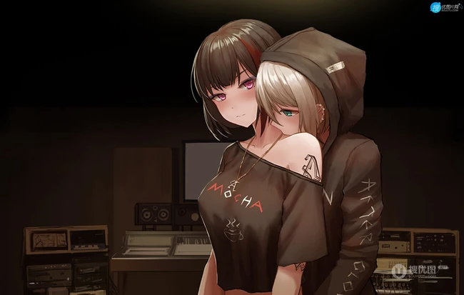 对乐器超喜欢执着的二次元少女《BanG Dream!》人物青叶摩卡高清插画图集