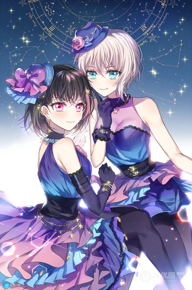 对乐器超喜欢执着的二次元少女《BanG Dream!》人物青叶摩卡高清插画图集