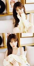 漂亮可人，美丽大方韩系女生小姐姐白背心牛仔短裤居家写真图集