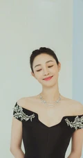 白百何气质时尚一字肩礼裙连衣裙参加活动写真美照