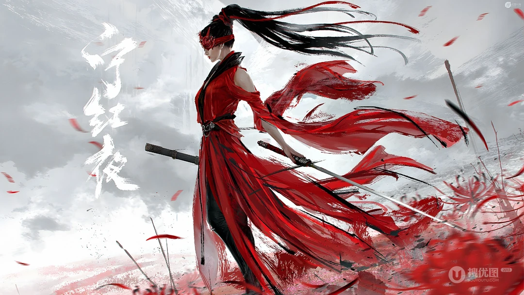 西出昆仑的盲剑客宁红夜，游戏《永劫无间》角色人物宁红夜高清4k壁纸