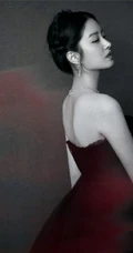 杨采钰优雅气质黑色轻纱礼裙裙穿着个人写真美照