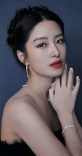 杨采钰优雅气质黑色轻纱礼裙裙穿着个人写真美照