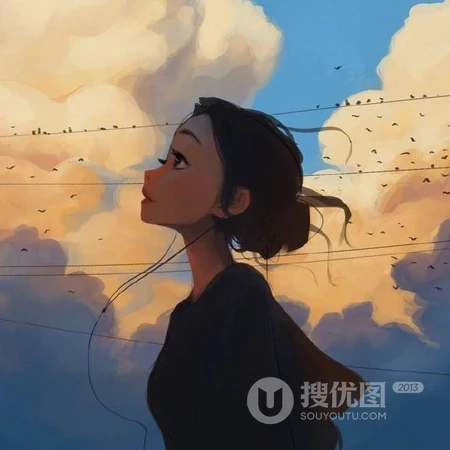 大方且有气质的动漫女生ins高级质感插画头像，沉默胜于雄辩，对自己的话语负责