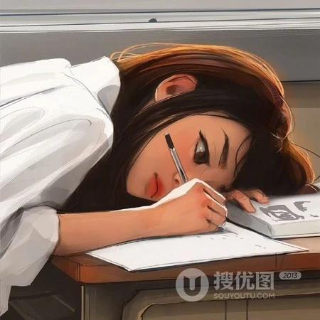 大方且有气质的动漫女生ins高级质感插画头像，沉默胜于雄辩，对自己的话语负责