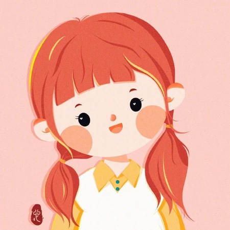圆圆脸蛋超可爱的手绘小女孩插画头像图片，能让一个女孩成长的从来不是什么鸡汤
