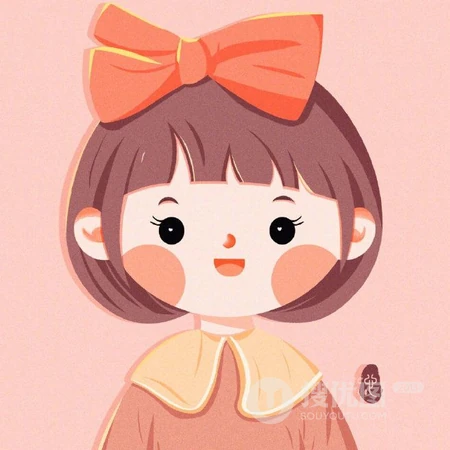 圆圆脸蛋超可爱的手绘小女孩插画头像图片，能让一个女孩成长的从来不是什么鸡汤