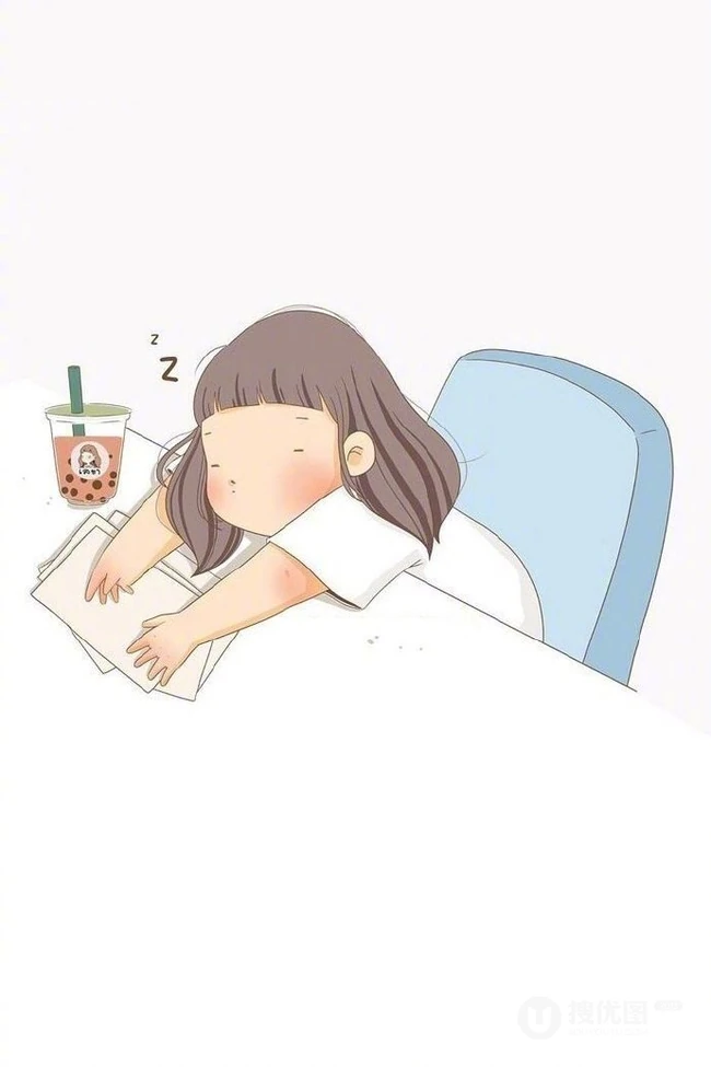 慢热，沉默，喜欢独处宅在家的可爱小胖妞，胖女孩生活点滴手绘插画图片 第5张