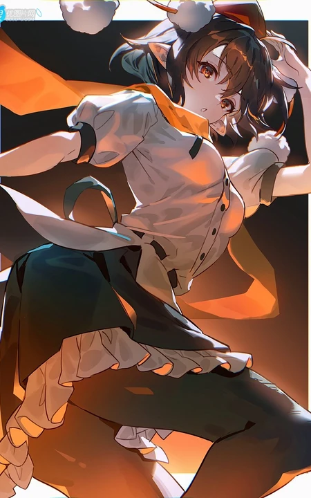 活力四射的动漫元气超短裙制服少女好看插画图片集欣赏