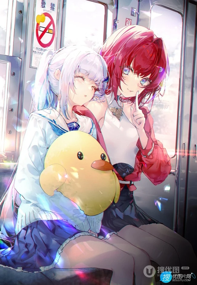 活力四射的动漫元气超短裙制服少女好看插画图片集欣赏