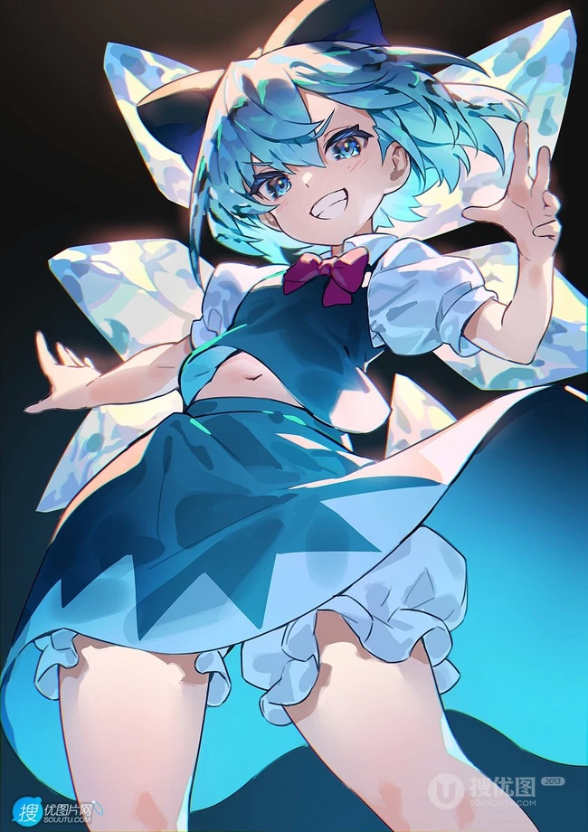 活力四射的动漫元气超短裙制服少女好看插画图片集欣赏