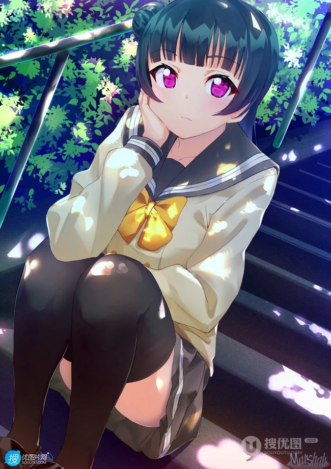 动漫《LoveLive!Sunshine!!》人物角色津岛善子高清插画图集欣赏