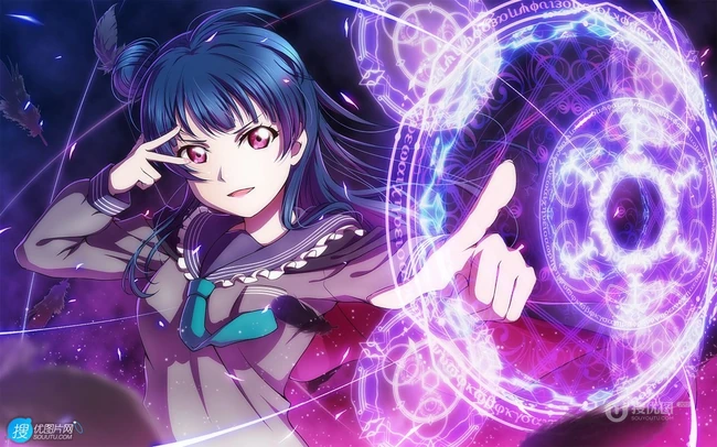 动漫《LoveLive!Sunshine!!》人物角色津岛善子高清插画图集欣赏