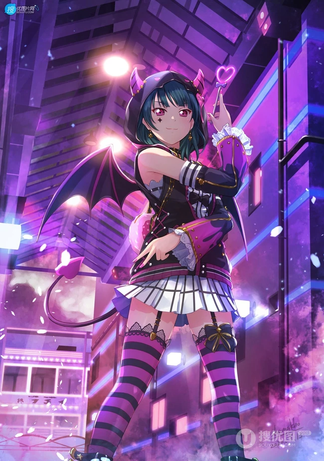 动漫《LoveLive!Sunshine!!》人物角色津岛善子高清插画图集欣赏