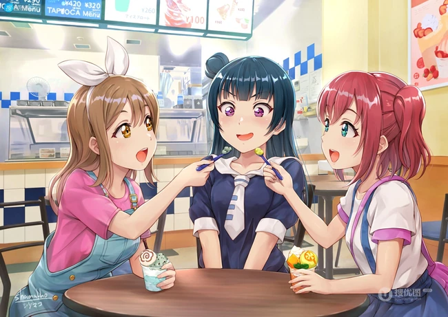 动漫《LoveLive!Sunshine!!》人物角色津岛善子高清插画图集欣赏