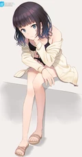 JK制服短裙动漫少女高清插画图片，日本画师日向あずり作品欣赏