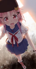 JK制服短裙动漫少女高清插画图片，日本画师日向あずり作品欣赏