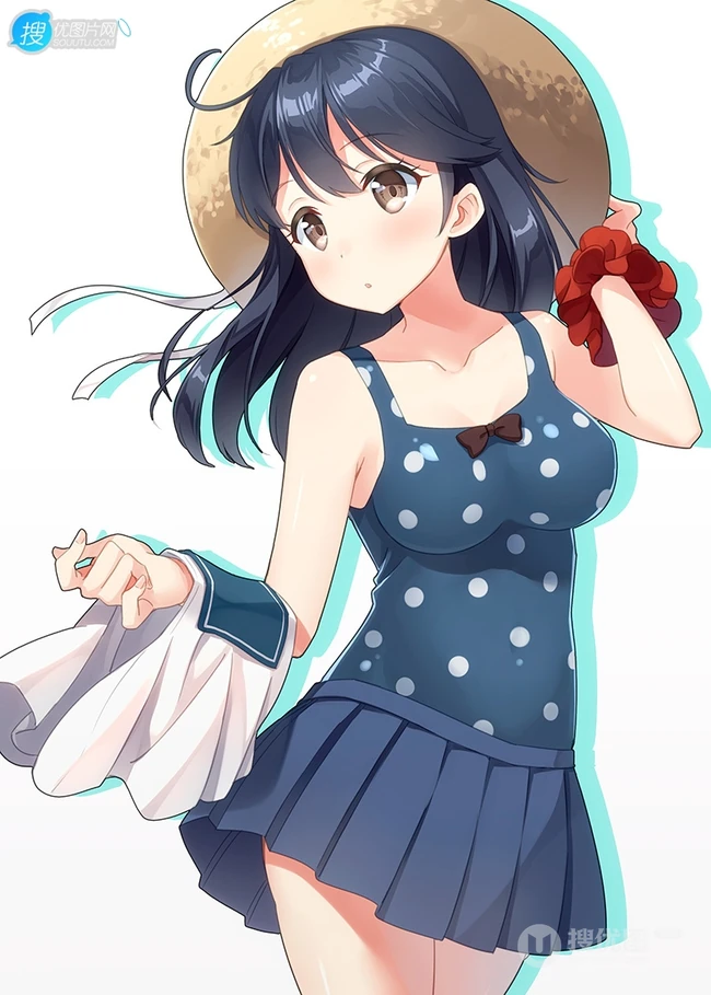 JK制服短裙动漫少女高清插画图片，日本画师日向あずり作品欣赏