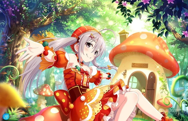 蘑菇系偶像，动漫《偶像大师 灰姑娘女孩》人物星辉子高清插画图集欣赏