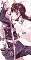 才能出众，沉默寡言，日本漫画《鬼灭之刃》栗花落香奈乎高清插画图片欣赏