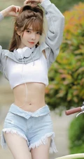 骑自行车的气质甜美可爱混血女孩少女小清新街拍写真套图