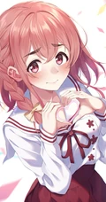 短红发，内向怕羞 动漫《租借女友》少女人物樱泽墨高清插画图片欣赏