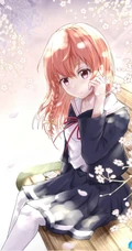 短红发，内向怕羞 动漫《租借女友》少女人物樱泽墨高清插画图片欣赏